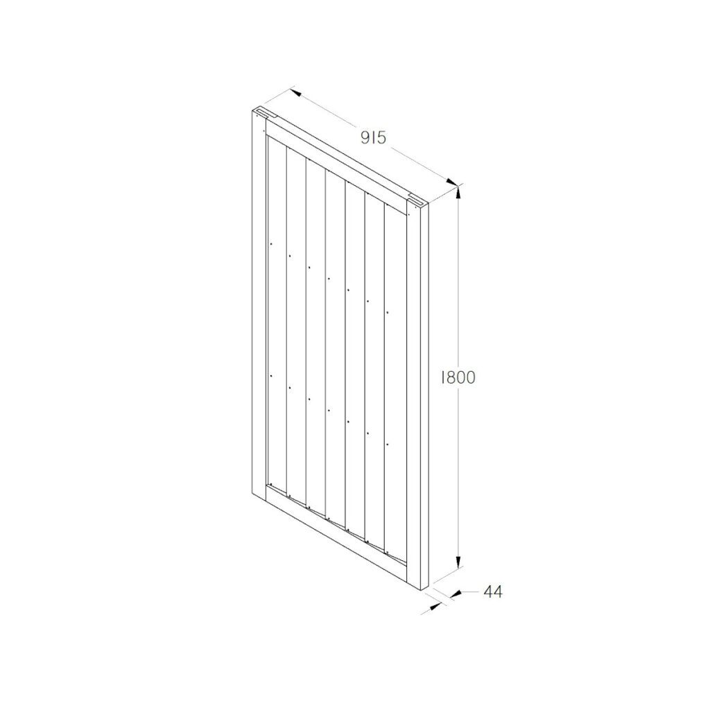 Forest Garden Pressure Treated Featheredge Gate – 6ft 5013053157473 2